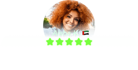 Aisha K., verified 1v1Chat user from the United Arab Emirates